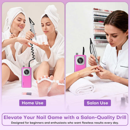 FTOYIN Electric Nail Drill Pro — Rechargeable Nail File for Acrylic & Gel