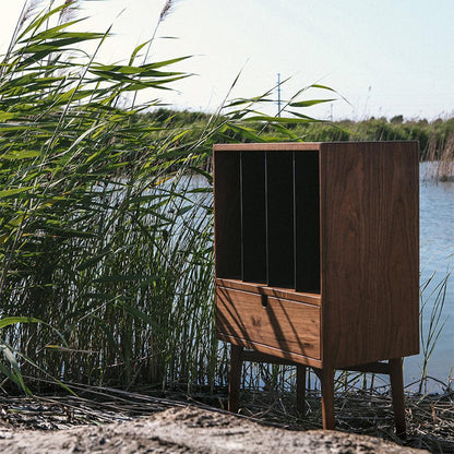 FU28 Bedside Table, Dark Oak