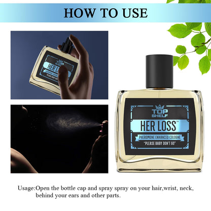 Fugit Her Loss Cologne for Men – Pheromone-Infused, 1.7 oz Travel Set | Modern Men’s Fragrance