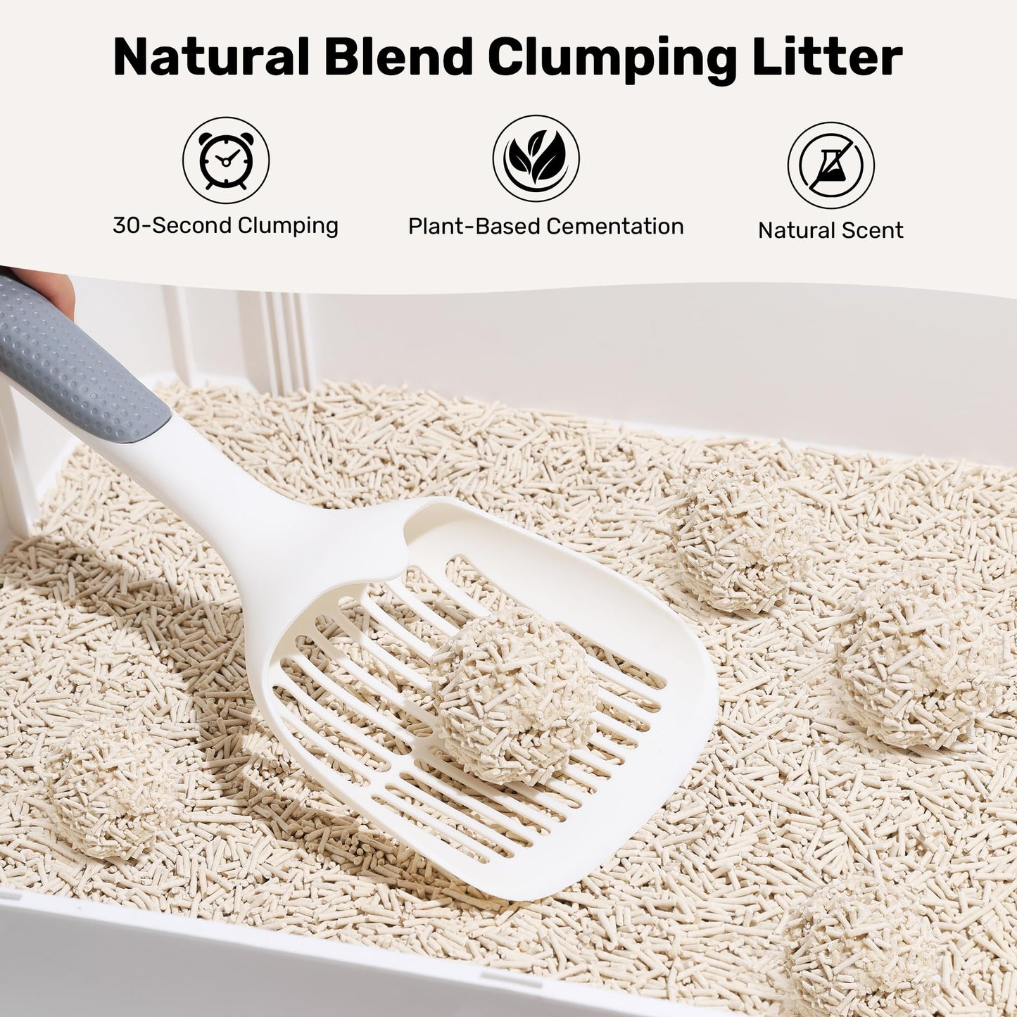 FUKUMARU Tofu Cat Litter – 32lb, Fast Clumping, Odor Control, 100% Natural