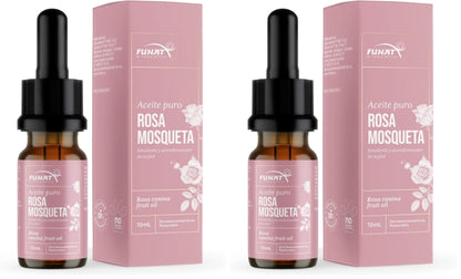 FULL OF NATURE FUNAT 100% Pure Rosehip Oil – Facial & Skin Moisturizer, 0.3 fl oz (Pack of 2)