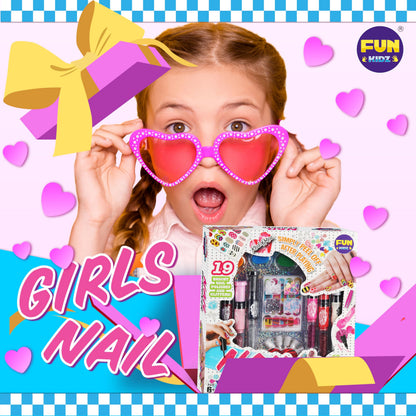 FUN KIDZ Nail Polish Pens Kit – 3-in-1 Nail Art Studio for Girls 7-12