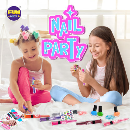 FUN KIDZ Nail Polish Pens Kit – 3-in-1 Nail Art Studio for Girls 7-12