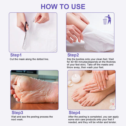 FUNNIR Foot Peeling Mask (5 Pack) – Exfoliating Foot Care for Soft, Smooth Feet