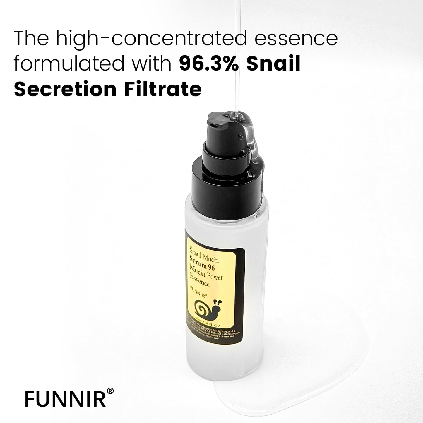 FUNNIR Snail Mucin 96% Essence – Lightweight Hydration Serum for All Skin Types