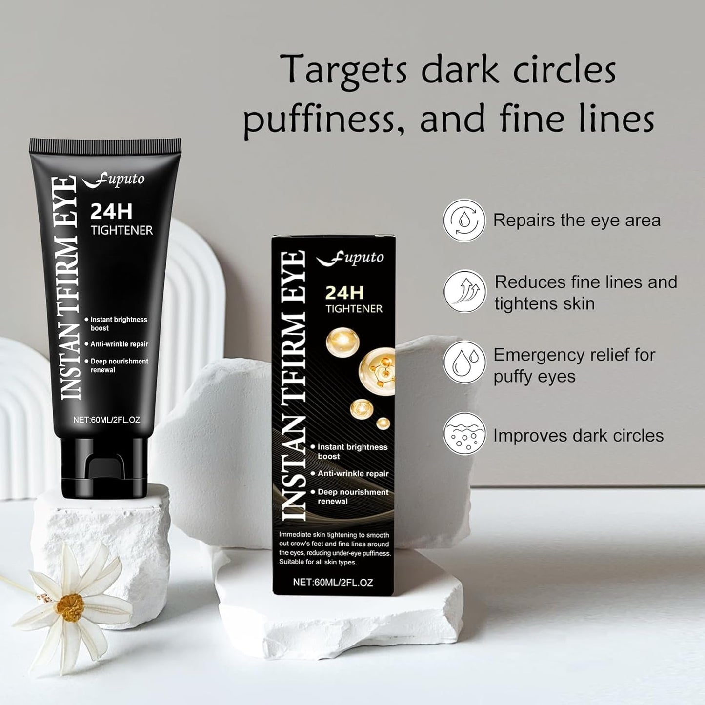 Fuputo Retinol Eye Cream – 60ml Brightening, Anti-Aging & Firming Under-Eye Moisturizer