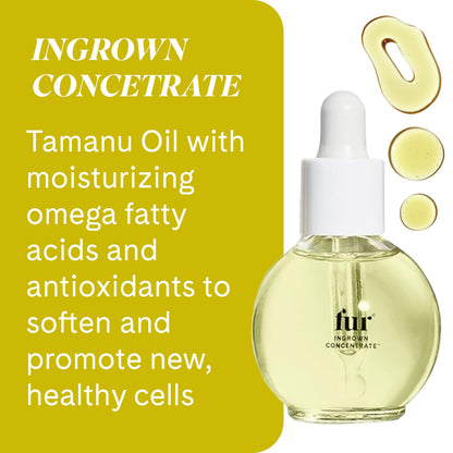 Fur Ingrown Hair Care Duo: Two-Step Preventative Oil & Concentrate (0.5 fl oz each)