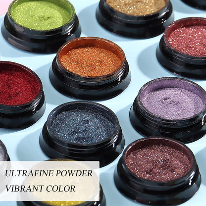 Furtherpretty Chrome Nail Powder Kit – 24 Colors Mirror Finish (36Pcs)