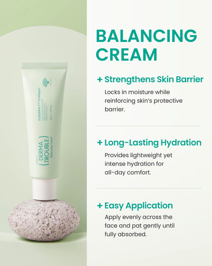 FUSIDYNE Derma Trouble Balancing AC 3 Step Kit – Soothing, Sebum-Control for Blemish-Prone Skin