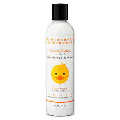 FuzzyDuck Kids Tear-Free Shampoo & Body Wash – Aloe, Honey & Sea Botanicals (8oz)