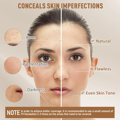 FV 2 Pack Waterproof Foundation – Matte Finish, Medium Coverage, Oil-Control for Oily/Normal Skin (Classic Ivory) 1.05 fl oz