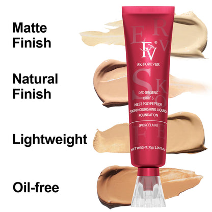 FV 2 Pack Waterproof Foundation – Matte Finish, Medium Coverage, Oil-Control for Oily/Normal Skin (Classic Ivory) 1.05 fl oz