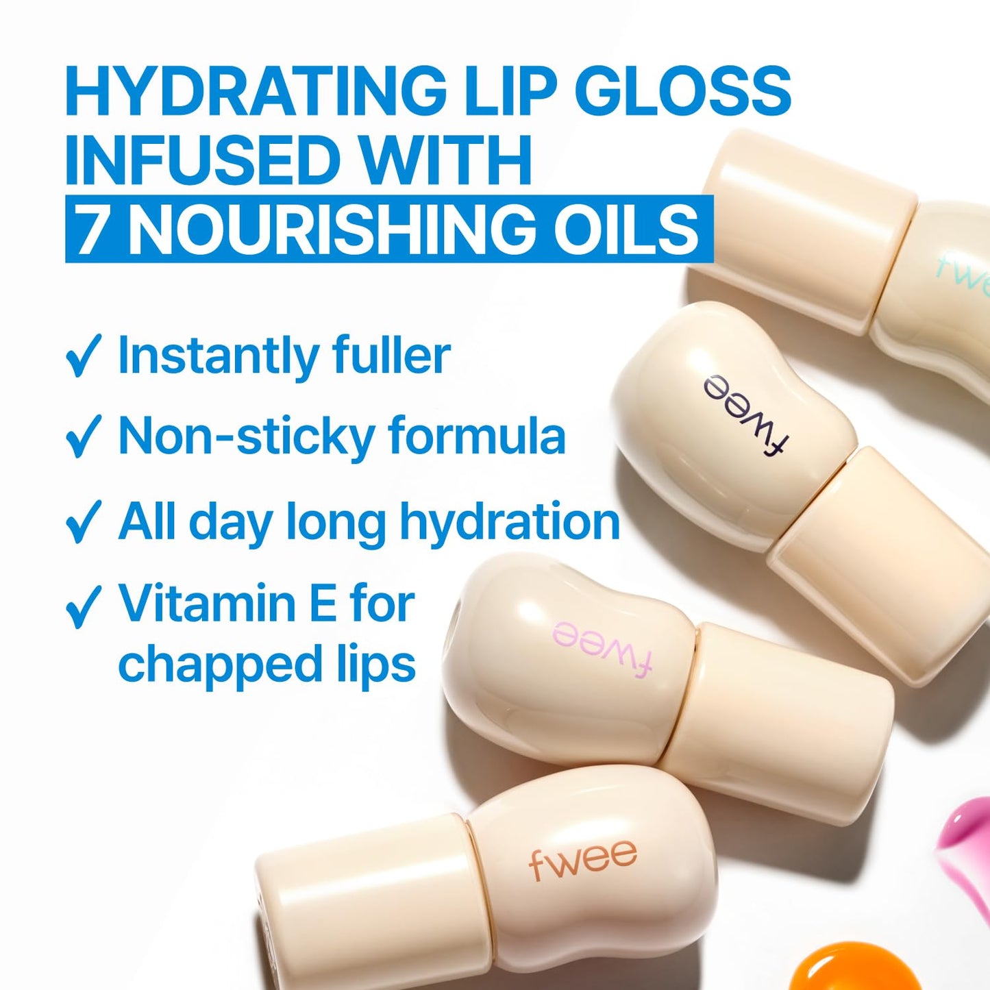 fwee 3D Changing Gloss 02 Scene Lavender – Color-Changing Lip Gloss, Layering Gloss, Long-Lasting & Plumping | 5.6g