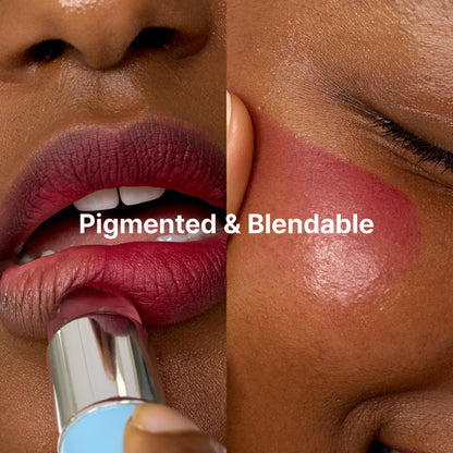Fwee Blurry Pudding Pot + Keychain Set – Hurt Mauve Brown | Airbrushed Blush & Lip, Buildable Pigment, Lightweight, Natural Soft Matte Finish | 0.17 oz