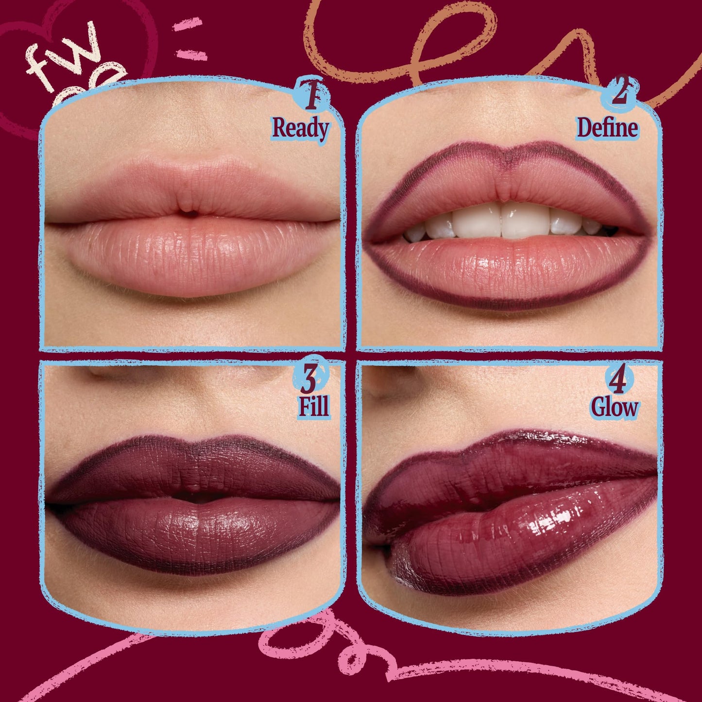 fwee Pretty Savage Dual-Color Lip & Cheek Stick – Long-Wear Lip Liner (1.2g)