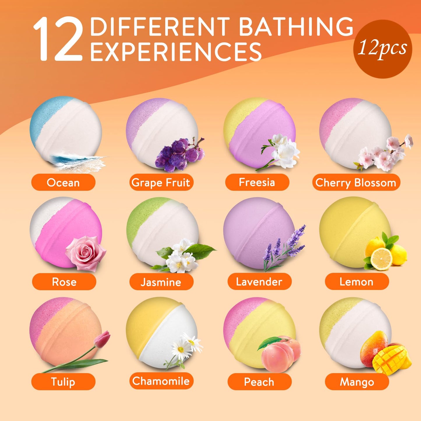 Fyo Tizmo Bath Bombs 12-Pack – Handmade Natural Fizzies Gift Set