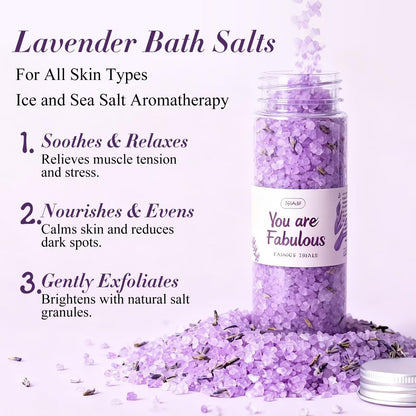 Fyroax Spa Gifts for Women – 7-Piece Lavender Bath Set, Self-Care Gift Kit