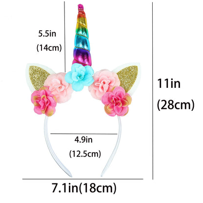 FYUVYRN Unicorn Headband – Glitter Horn Crown for Parties, Halloween & Cosplay
