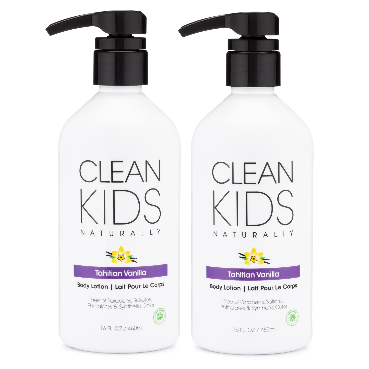 Gabriel Cosmetics Clean Kids Tahitian Vanilla Body Lotion 16oz (2 Pack) – EWG Verified
