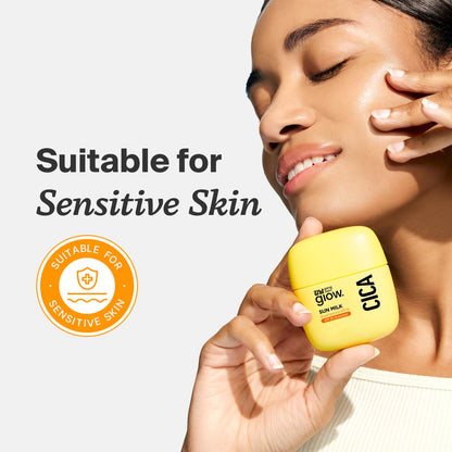 GANGNAM GLOW CICA SUN MILK SPF 50 — Dewy, Invisible Sunscreen with Cica & Niacinamide