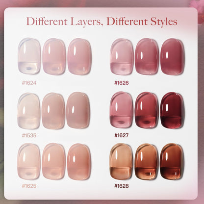 GAOY Gel Nail Polish Kit with UV Light for Beginners – 6 Colors Rose Garden