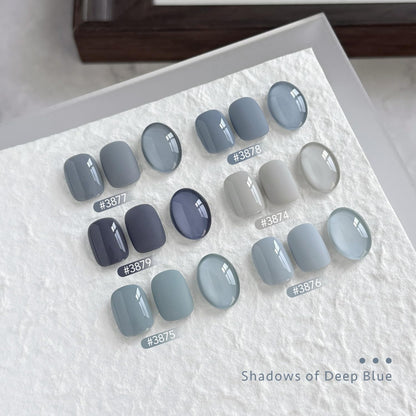 GAOY Blue Ashes Gel Nail Polish – 6-Color DIY Gel Set for Home and Salon