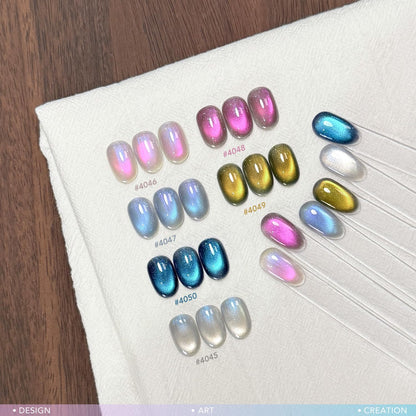 GAOY Cat Eye Gel Nail Polish Set – 6 Colors with Magnet | Aurora Reverie