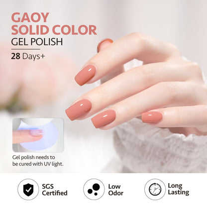 GAOY Green White Spring Gel Nail Polish Set – 6 Colors, Soak-Off, UV Light Cure