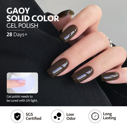 GAOY Milky Gel Nail Polish: 6 Creamy Nude, Gray & Green Shades for Home Manicures