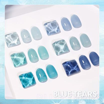 GAOY Jelly Blue Gel Nail Polish Set – 6 Transparent Colors, UV Curing for At-Home Nail Art
