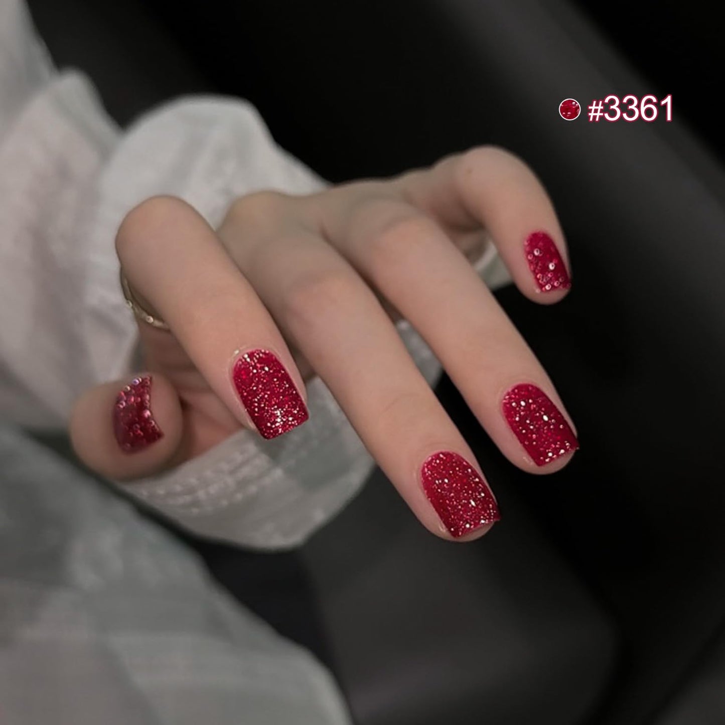 GAOY Glitter Red Gel Nail Polish Set – 6 Pink Peach Reflective Sparkle Colors | Soak Off UV Light Cure for At-Home Manicures