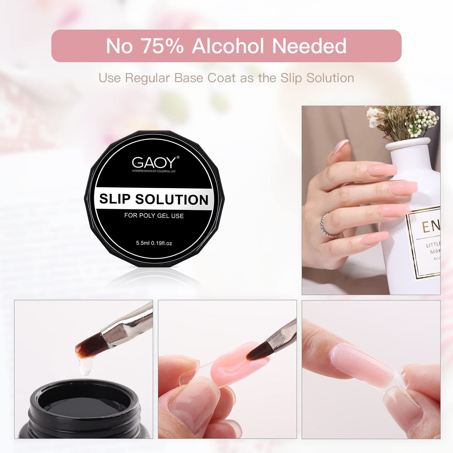 GAOY Poly Nail Extension Gel Kit – 4 Colors + Top & Base Coat, Dual Forms & Tools | All-in-One Builder Gel Set