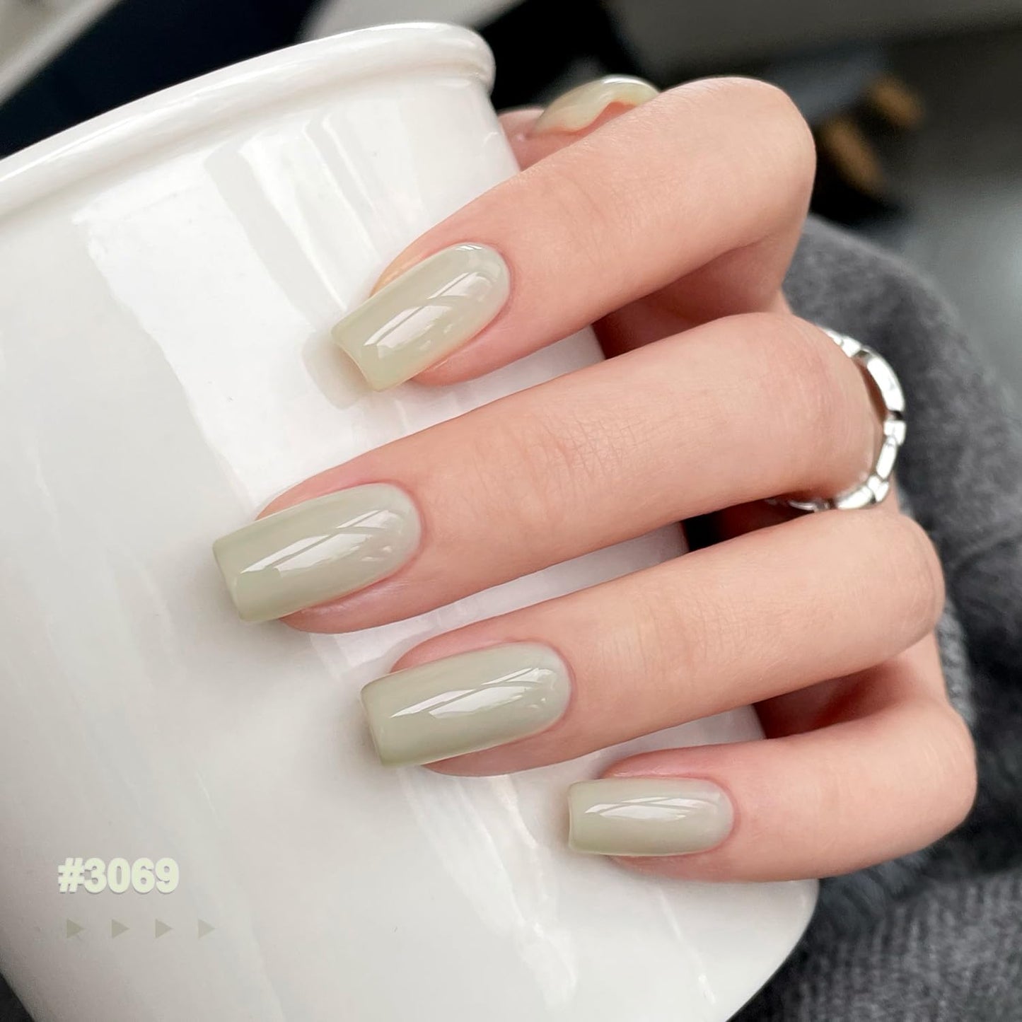 GAOY Milky Gel Nail Polish: 6 Creamy Nude, Gray & Green Shades for Home Manicures