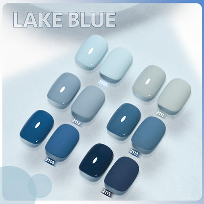 GAOY Blue Navy Gel Nail Polish Set — 6 Colors (Nude, Gray, Baby Blue) Soak-Off UV Kit