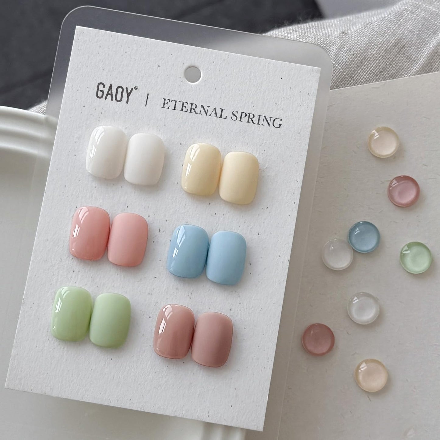 GAOY Pastel Spring Gel Nail Polish Set – 6 Colors (Blue, Green, Pink) – Soak-Off UV Gel for DIY Manicures at Home