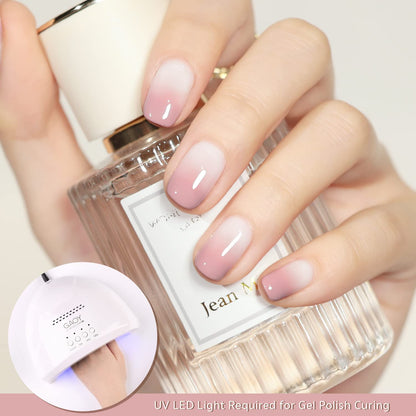 GAOY Pink Nude Gel Nail Polish Set – 6 Neutral Jelly Shades for Salon & Home