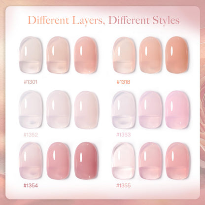 GAOY Gel Nail Polish Kit with UV Light for Beginners – 6 Colors & Base/Top Coat