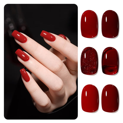GAOY Viva Chili Gel Nail Polish Set – 6 Colors for Salon-Quality Manicures at Home