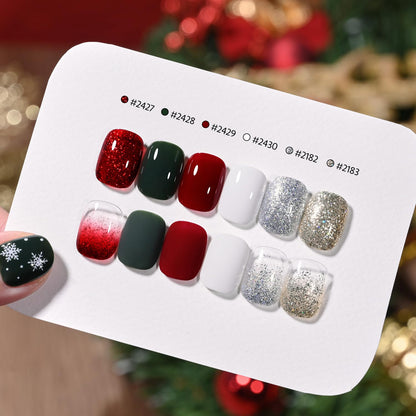 GAOY Red Christmas Gel Nail Polish Set, 6 Colors – UV Light Cure & Soak Off