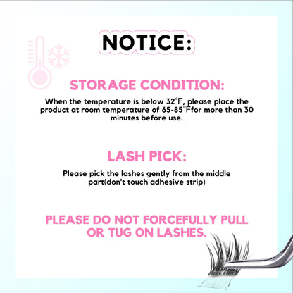 GAQQI Self-Adhesive Eyelashes Clusters 10-16mm | No Band Press-On Lashes