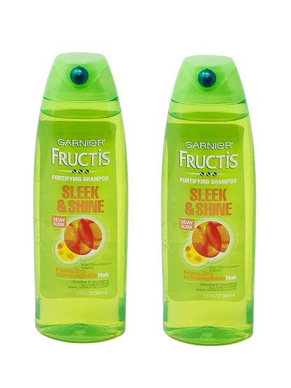 Garnier Fructis Sleek & Shine Shampoo 13 oz – Frizz Control, 2 Pack
