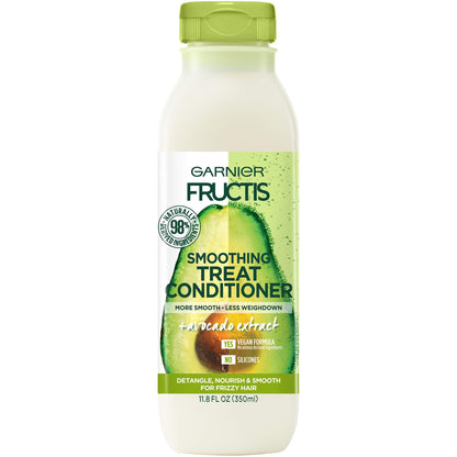 Garnier Fructis Smoothing Treat Conditioner with Avocado — 98% Naturally Derived, 11.8 fl oz