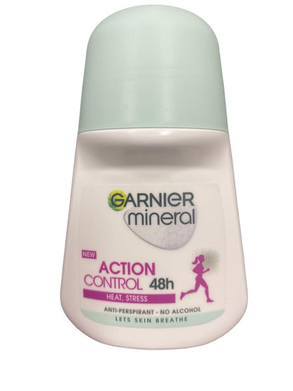 Garnier Mineral Action Control Roll-On for Women – Pack of 4 x 50ml