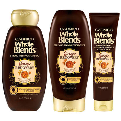 Garnier Whole Blends Ginger Recovery Conditioner, 12.5 Fl Oz – Strengthening & Revitalizing Moisture