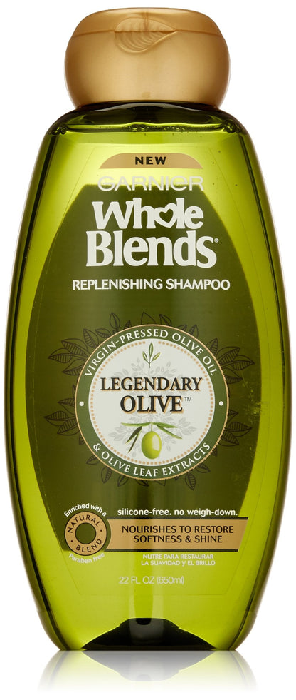 Garnier Whole Blends Legendary Olive Replenishing Shampoo for Dry Hair – 22 fl oz