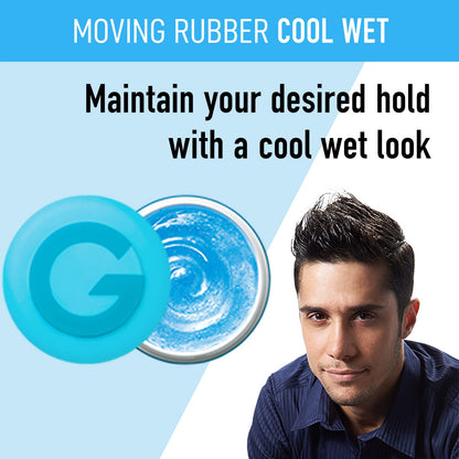 Gatsby Moving Rubber Cool Wet Hair Wax – 80g / 2.8oz | Paraben-Free, Made in Japan