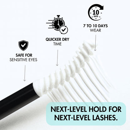 Gazelle 2in1 Lash Keeper: Clear Lash Glue & Sealer, 7–10 Day Hold, 360° Brush