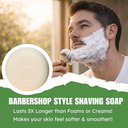 GBS Men's Shaving Soap 97% Natural with Shea Butter & Glycerin — Bergamot 3-Pack