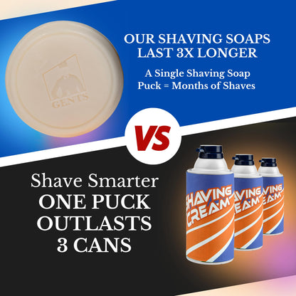 GBS Men's Shaving Soap 97% Natural with Shea Butter & Glycerin — Bergamot 3-Pack