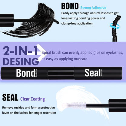 Geeneiya 100D Lash Extension Kit — 14-24mm Cluster Lashes, Bond & Seal, Beginner Friendly